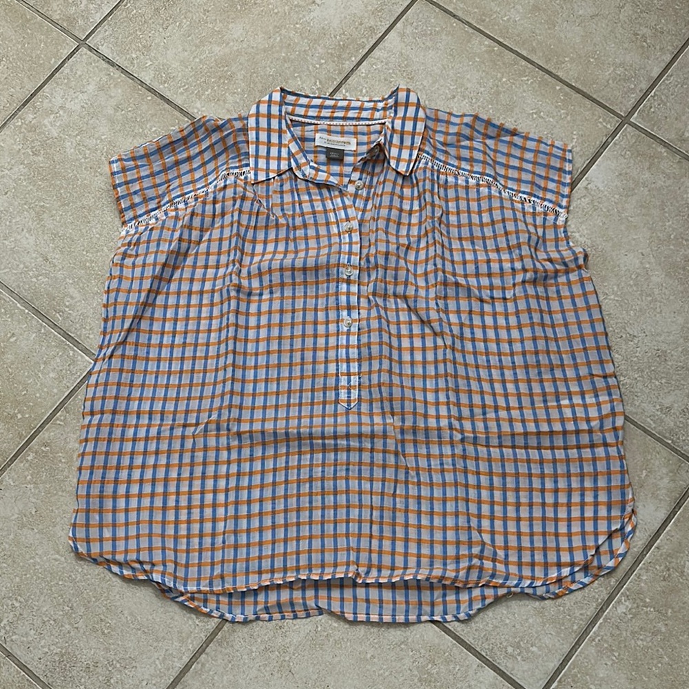 Anthropologie-Pilcro The SurfPlaid Blouse NWT